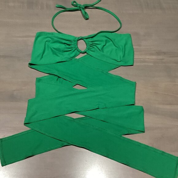 Green Wrap Top - Medium - Picture 1 of 4
